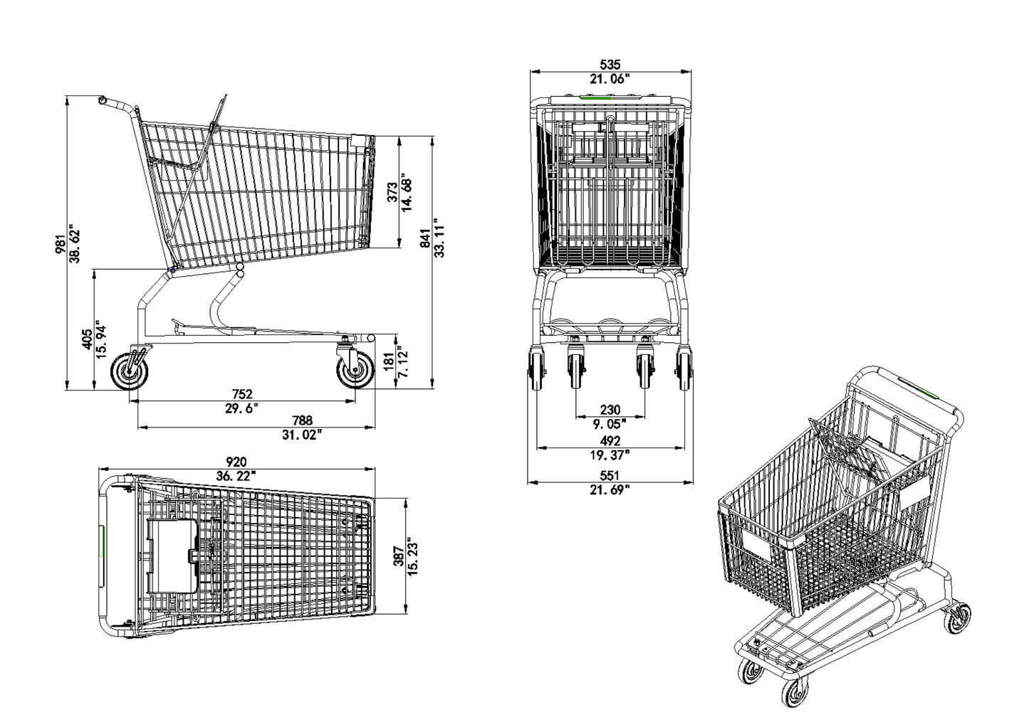 Shopping Cart 100L - Spartan