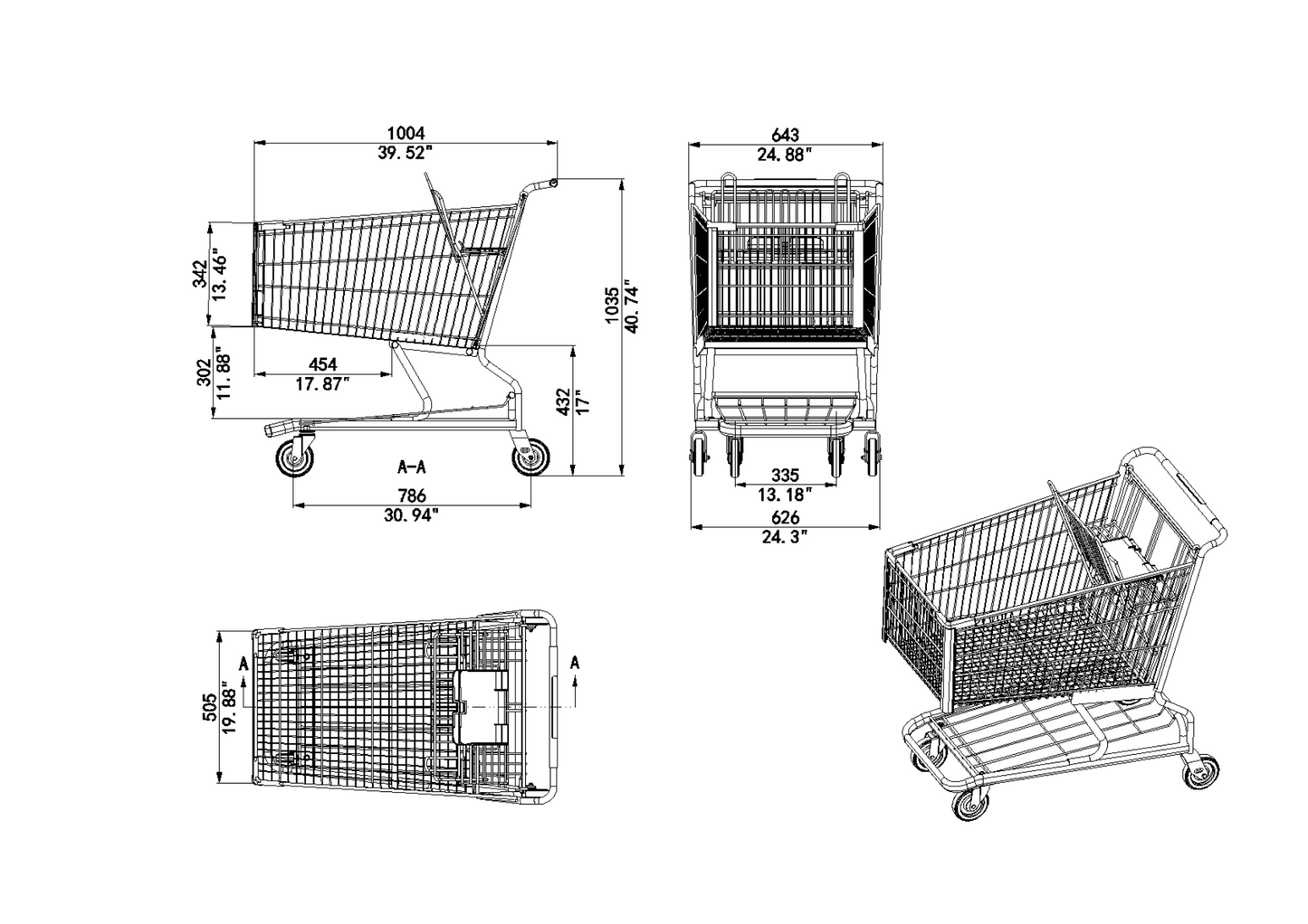 Shopping Cart 190L - Spartan