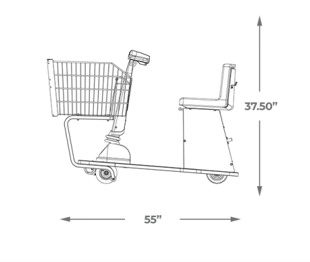 Motorized shopping Carts - Polymer Basket