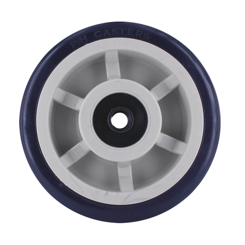6″ X 2″ Blue on Tan TPU A98 Crown Tread on Polypropylene