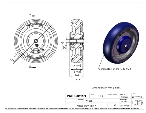 Rueda 5” x 1-1/4” Super Wheel