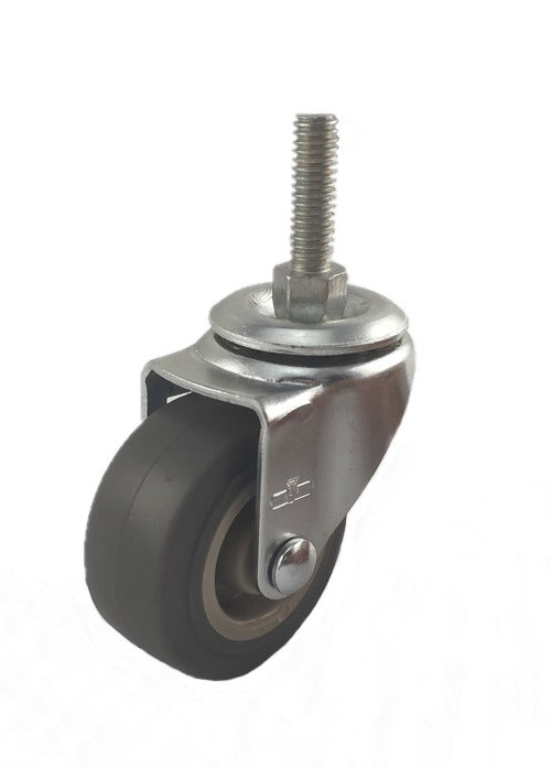 Base Giratoria de rueda caucho termoplástico 2" x 7/8"
