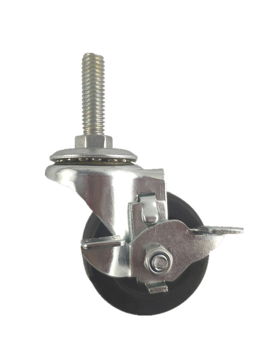 Rueda Soft Rubber en Base Giratoria con freno 2" x 7/8