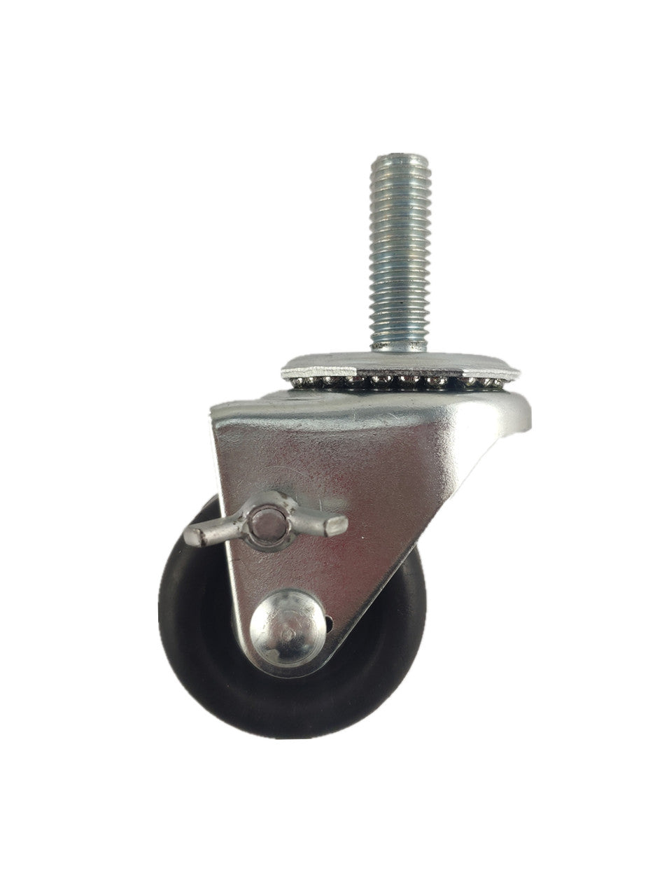 3 c lip stem casters POWERTEC in. Swivel Caster Wheels with Brake, Heavy Duty Stem Casters, Dual Locking TPR Rubber Castor Wheels (4-Pack) 17201 marring polyurethane wheels perform especially well on hard surfaces such as concrete Stem Casters, Light Duty