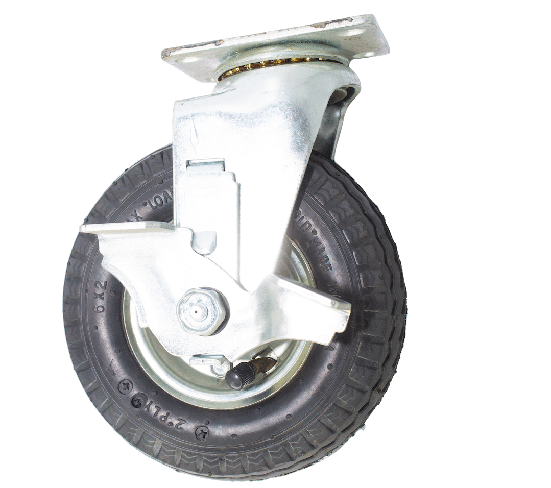 Base giratoria con rueda 6" x 2"