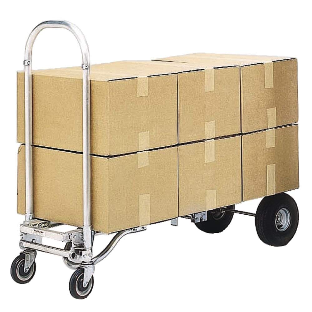Carrello Convertibile Magline Gemini SR Con Ruote Pneumatiche – Capacità 226,8 Kg (2 Ruote) E 453,6 Kg (4 Ruote) – Telaio In Alluminio, Modulare E Antiruggine