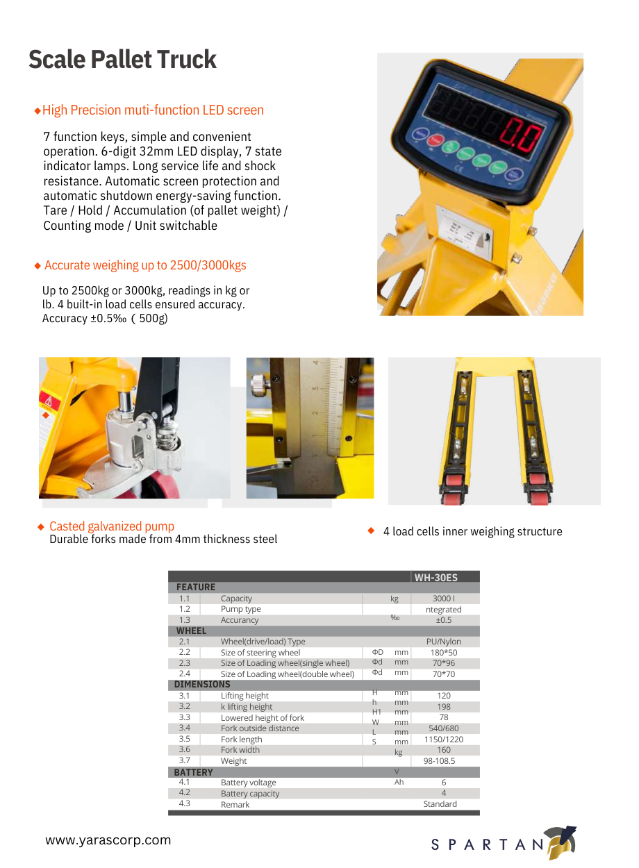 SCALE PALLET HAND TRUCK  6,600