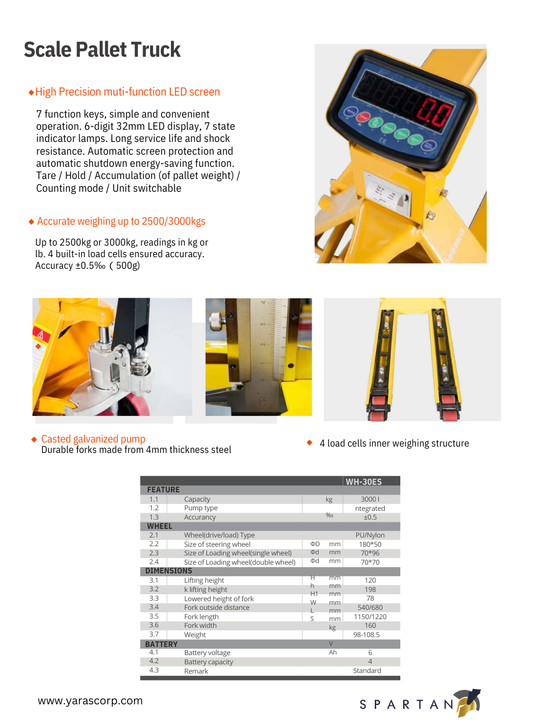 SCALE PALLET HAND TRUCK  6,600