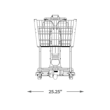 Motorized shopping Carts - Polymer Basket