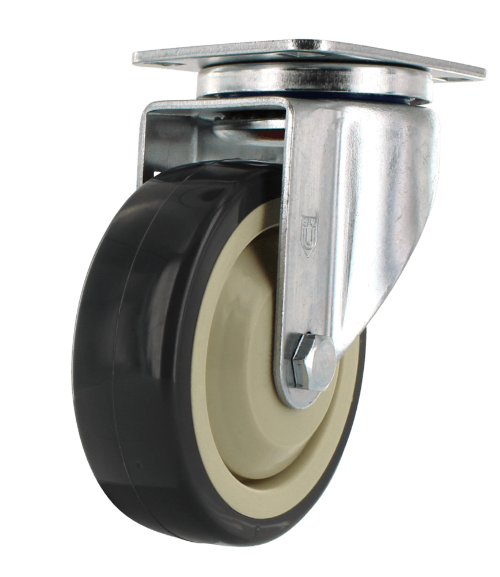 ndustrial Swivel Caster with Zinc Plated Steel with Lacquer Dip Yoke, 2 3/8″ X 3 5/8″ Plate Mount