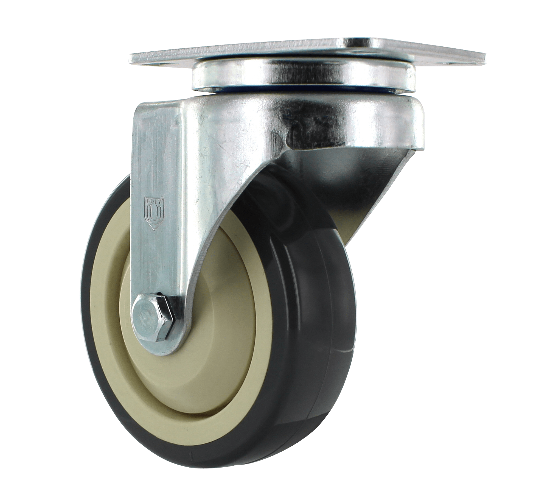 Industrial Swivel Caster with Zinc Plated Steel with Lacquer Dip Yok