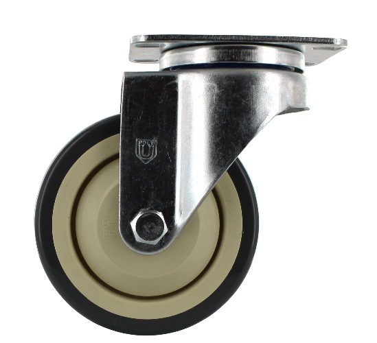 Industrial Swivel Caster with Zinc Plated Steel with Lacquer Dip Yok