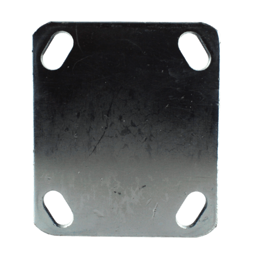 Medium/Heavy Duty Rigid Caster with Zinc Plated Steel with Lacquer Dip Yoke, 4″ X 4 1/2″ Plate Mount